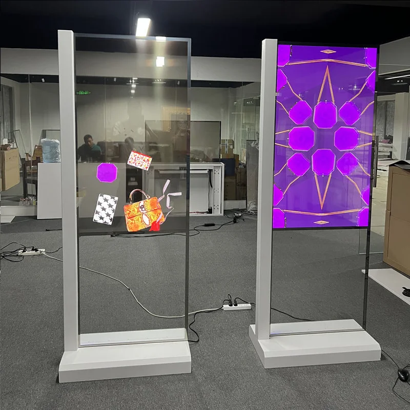 30/55 Inch Wall Mounted Transparent OLED Advertising Screen, Commercial Display for Shop Window Signage, AliExpress