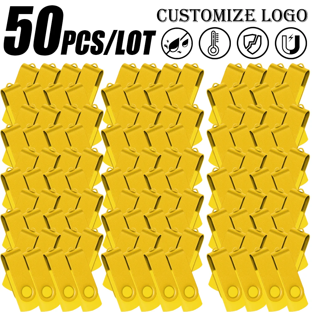 50pcs/LOT free custom logo USB Flash Drive 128GB 64GB 32GB 16GB 8GB 4GB 128M Pendrive 2.0 Fashion 10 Colors U Stick Gifts