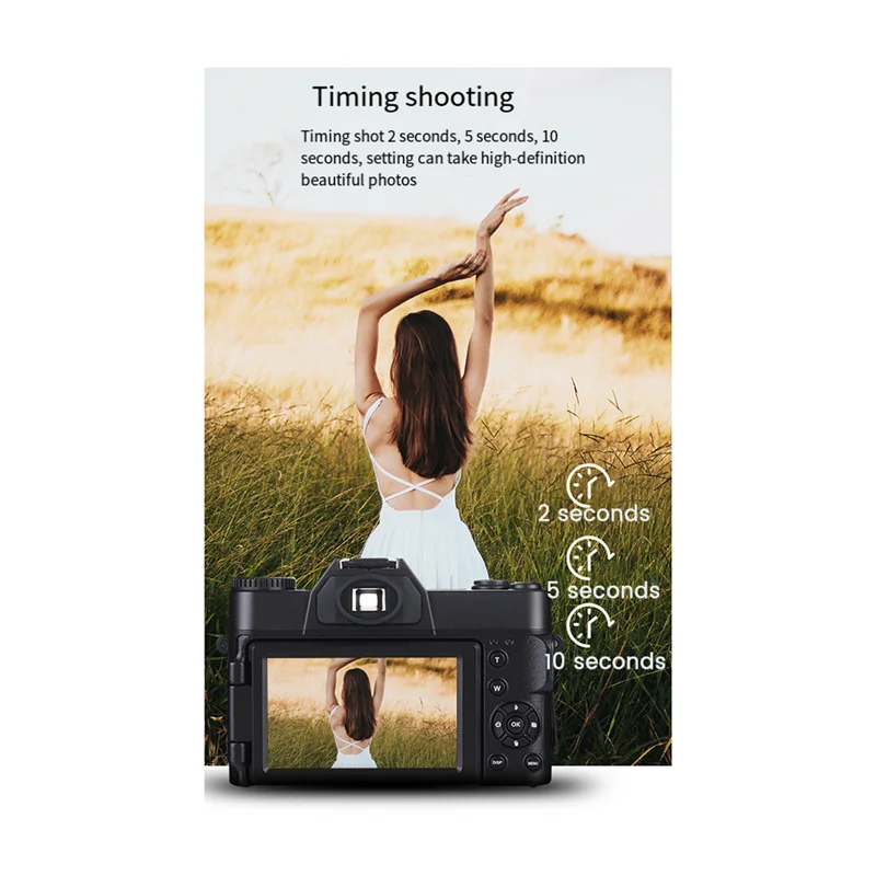 Nueva cámara de fotografía Digital Tech 4K WIFI Web Cam grabadora de vídeo Vintage cámara de videocámara de Streaming de 48MP con lente gran angular