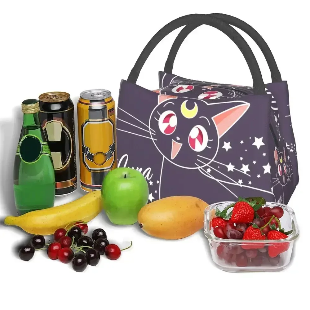 Luna Izolowane torby na lunch dla kobiet Szczelne torby do przechowywania Sailors Moon Cooler Thermal Bento Box Beach Camping Travel Fruit Fresh