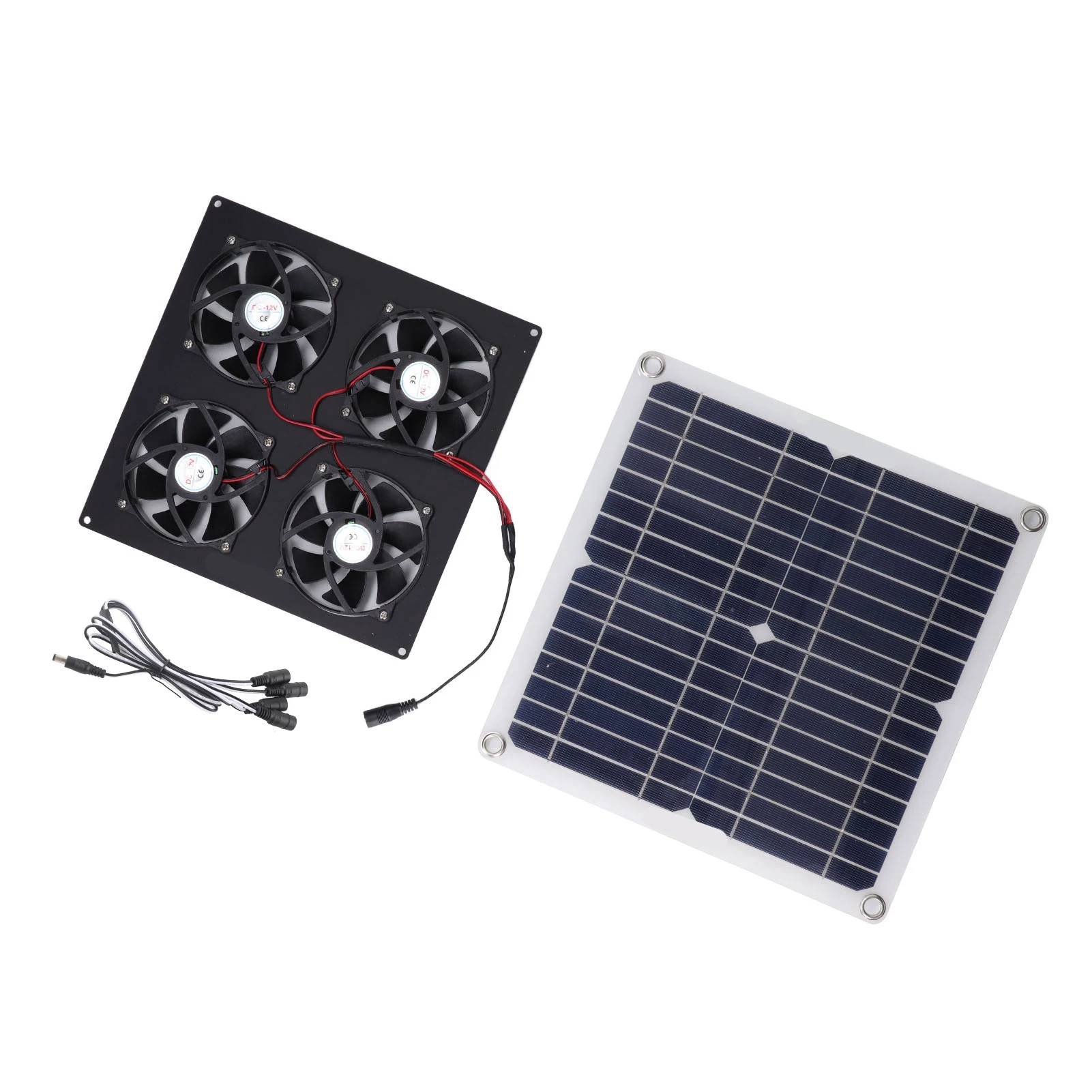 Solar Panel Powered Fan 100W 20V Compact Portable Environmental Friendly Easy Installation Mini Ventilator Green Energy for RV