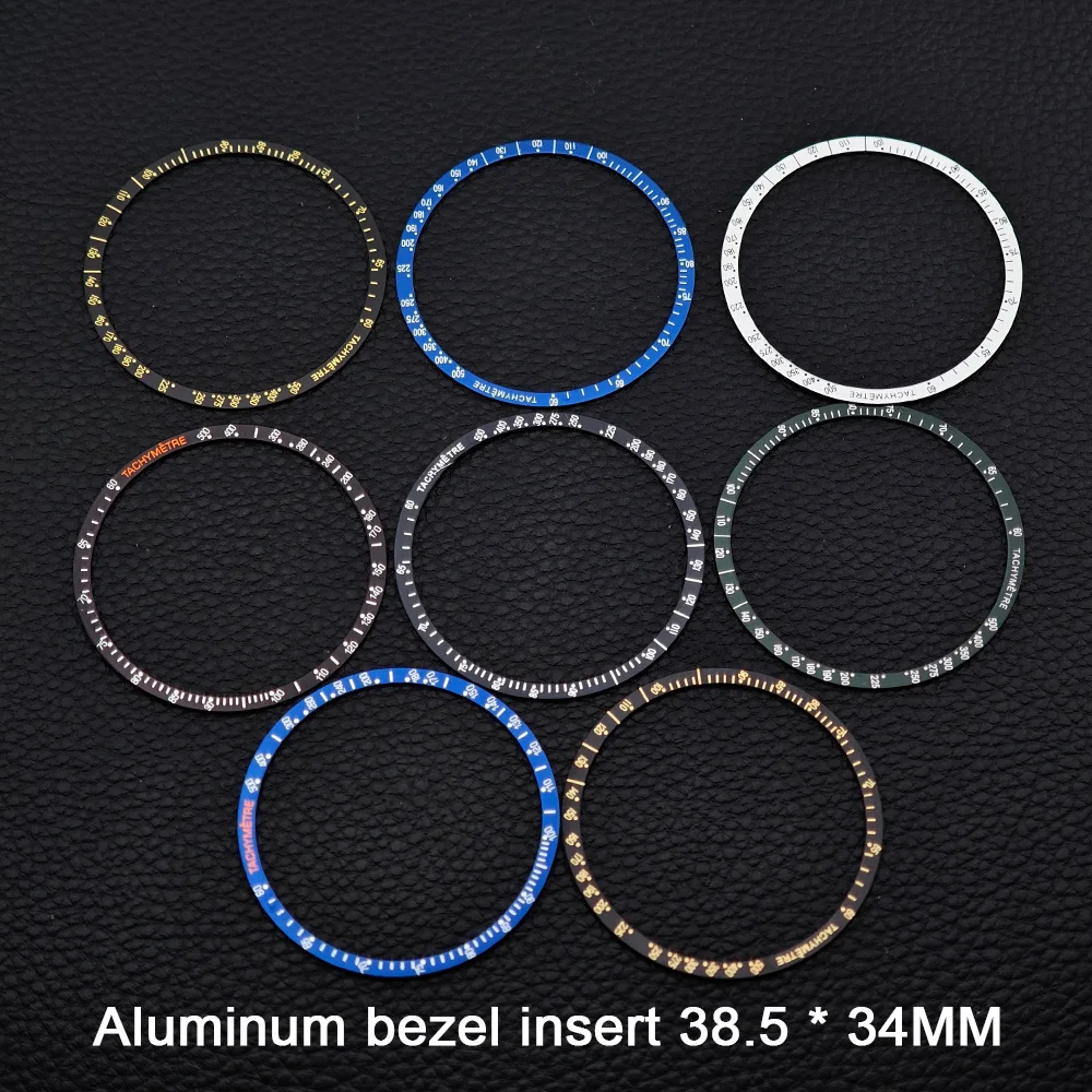 

Flat Aluminium Watch Bezel Insert 38.5x34mm Black/Silver/Gold VK63 Case Accessory Part for Watch Repair And Replacement