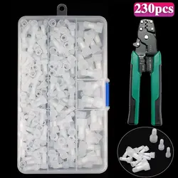 230 PCS Closed End Crimp Connectors 22/16/12 AWG Nylon Insulated Closed End Wire Crimp Cap Terminal Connectors CE1 CE2 CE5 Kits