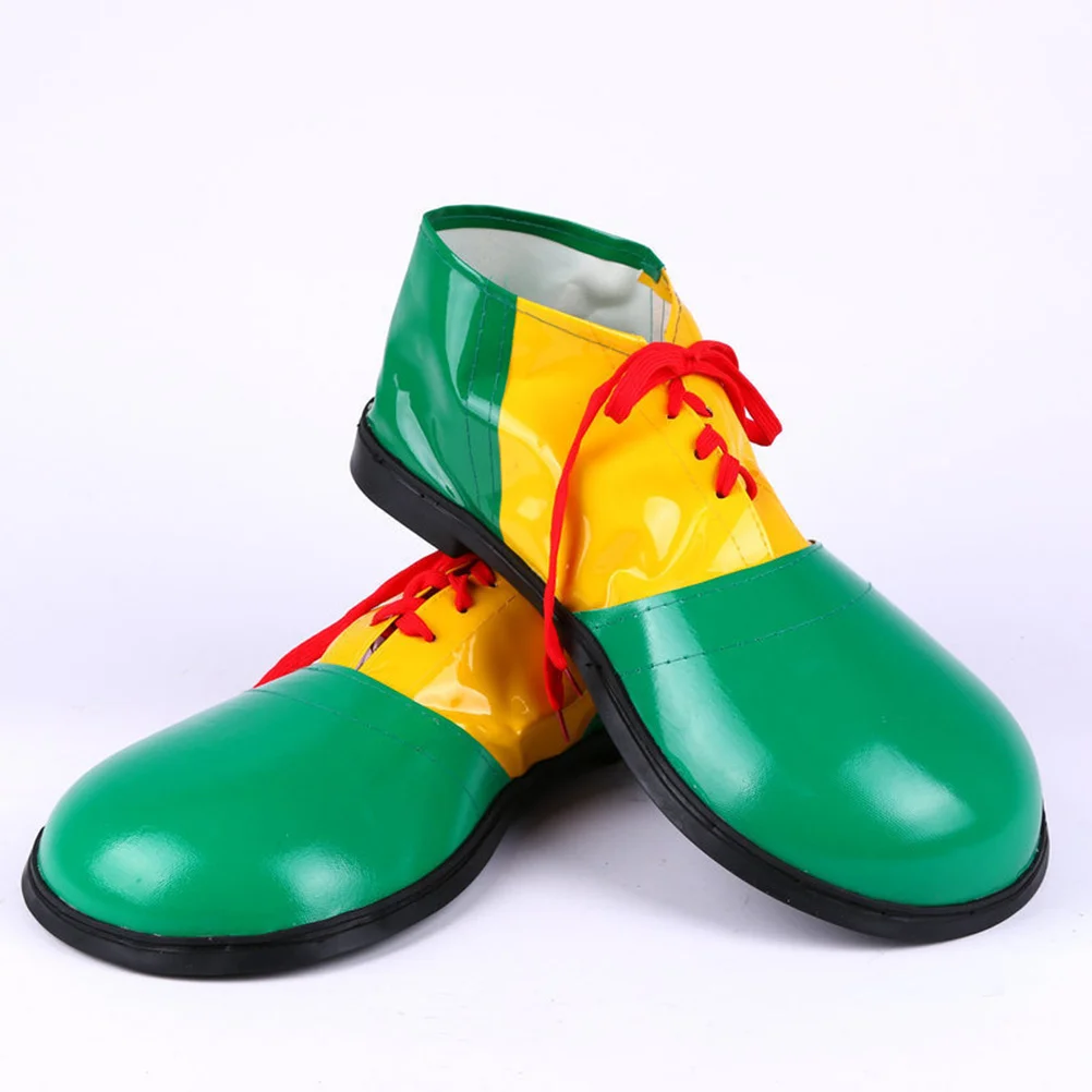 1 paar Halloween Clown Schoenen Laarzen Jurk Unisex Volwassen Komedie Fancy Kostuum Feestevenementen Benodigdheden (Groen)