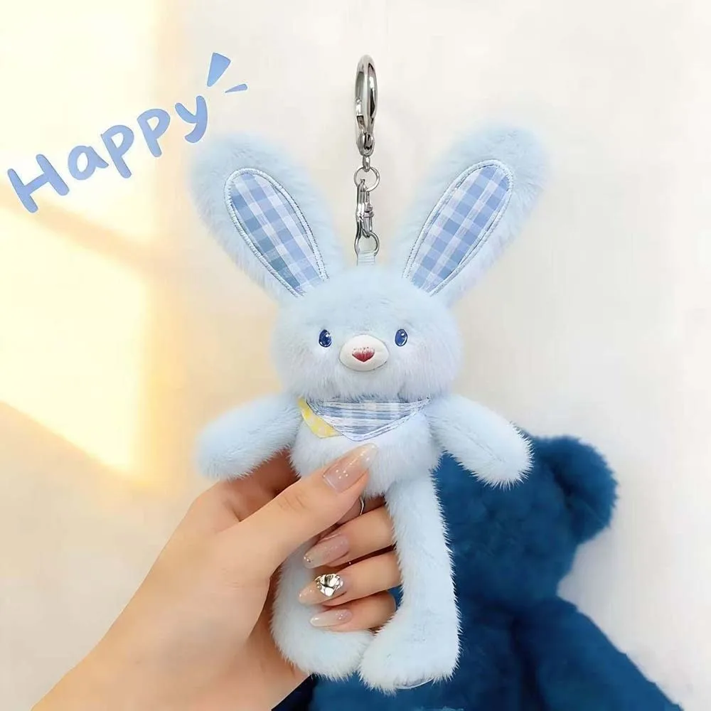 Soft Stuffed Stuffed Bunny Key Chain Creative Design Kawaii Style Rabbit Pendant 30cm Size Children Gits Schoolbag Pendant