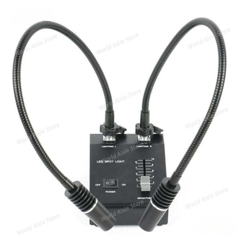 The Goose Head Lamp Stereomicroscope Dual-light Illumination LED Cold Light Source Has Adjustable Brightness At Any Angle