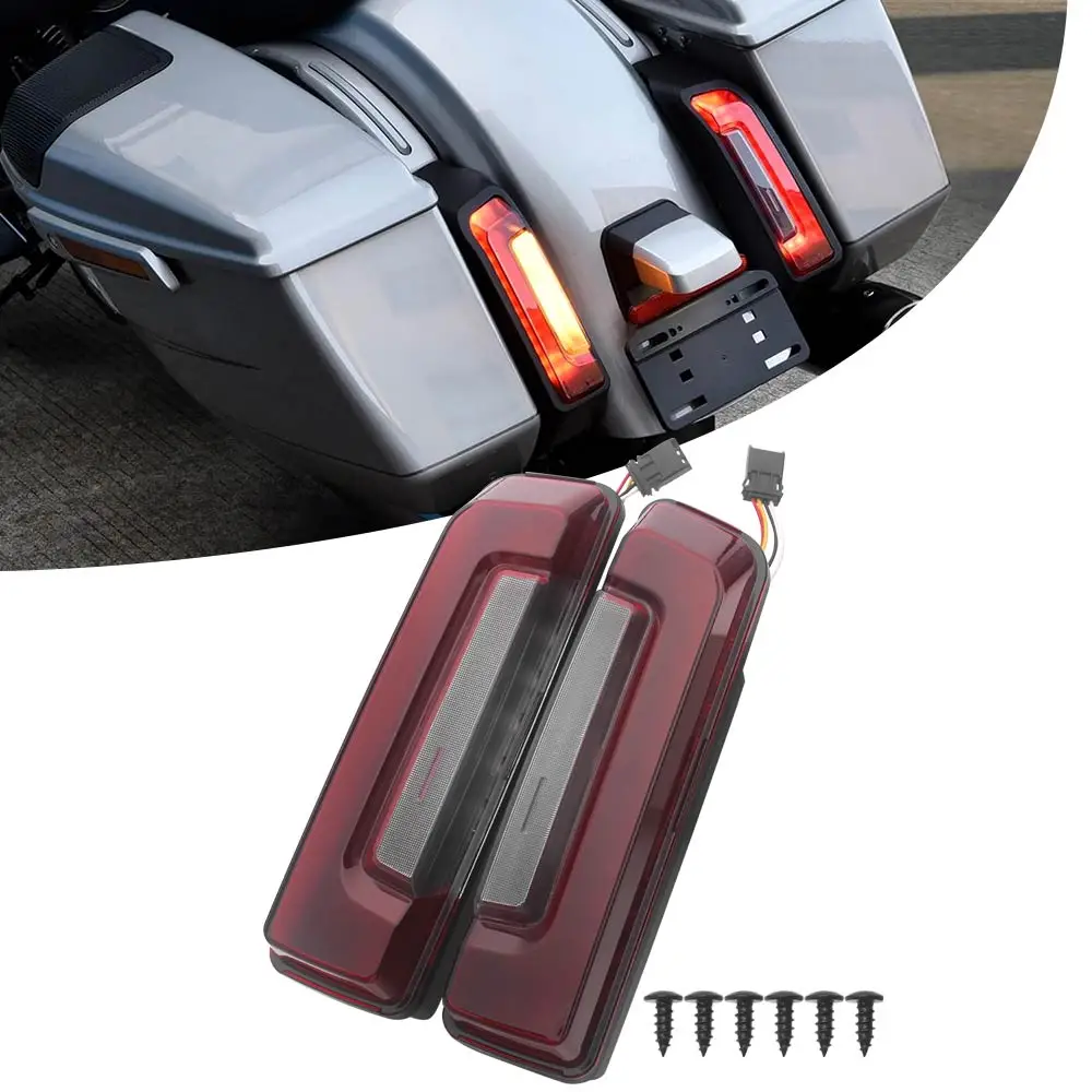 

Motorcycle 2PCS Tail Light ABS Plastic Red Accessories Fits For Harley Touring Street Glide CVO/SE FLHXSE 2023 2024 2025 2026