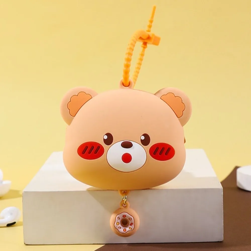 Creative 3D Silicone Coin Wallet Soft Anime Coin Purse Red Panda Pendant Change Purse Gift