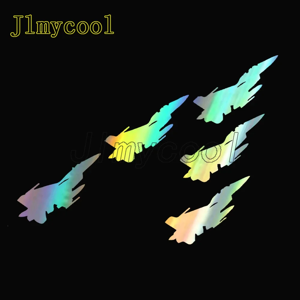 

15,5 × 10,9 см забавные виниловые наклейки-истребители, фрески, художественный дизайн, наклейки на самолет, автомобиль, черная/лазерная наклейка, наклейка