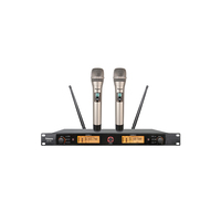Thinuna UR-200 Professional Two Channel UHF U-band Wireless System Handheld / Lavalier / Headset Microphone With LCD Display