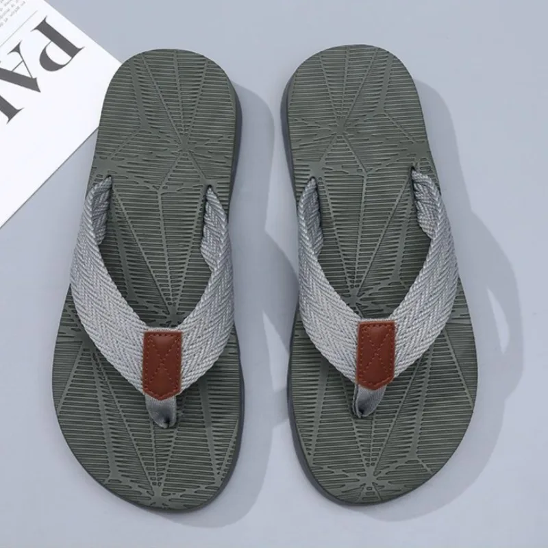Wear Resistant Shock Absorbing Flip Flops Men Quick Dry Beach Sandals Anti Odor Thick Bottom Slippers Summer Outdoor Water Shoes
