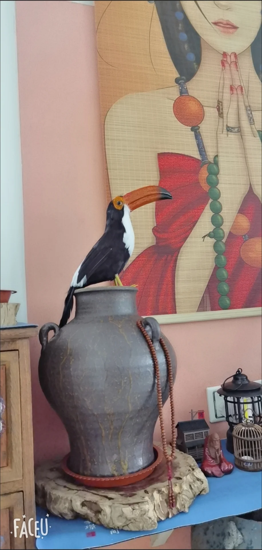 Simulated bird foam & feather toucan about 40cm model ornaments home decoration gift y066