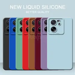 For Xiaomi 13T Pro Case New Luxury Liquid Silicone Plain Rubber Camera Protector Case Xiaomi 13T Pro Case Xiaomi 13T Pro Cover