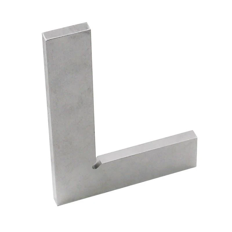 JIGONG 실버 톤 99x70mm 블레이드 90 도 각도 트라이 스퀘어 눈금자 플랫 코너 각도기