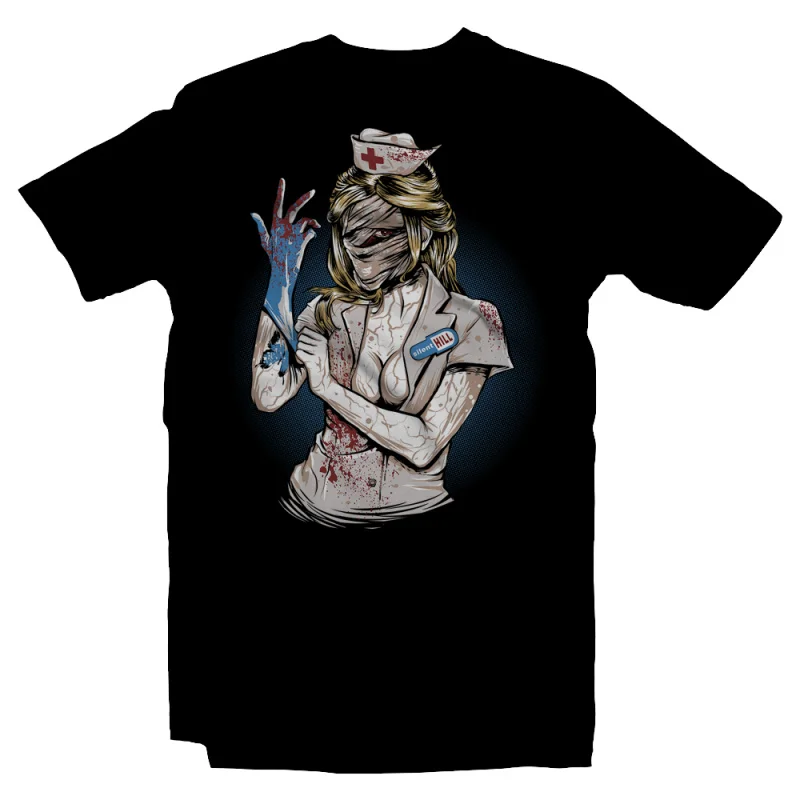 

Enema - Metal Silent Hill F Horror Graphic Tee Unisex Short Sleeve Gift t Shirt 100% cotton printed Clothes All size tops