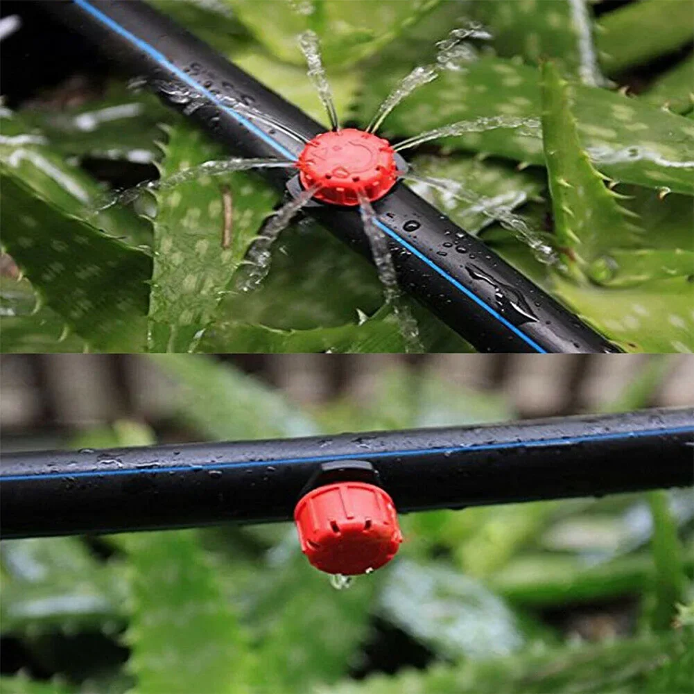 

New Practical Irrigation Dripper Watering Drippers Nozzle Outdoor Pack Set 100PCS 4mm/7mm 8 Anti-clogging Holes