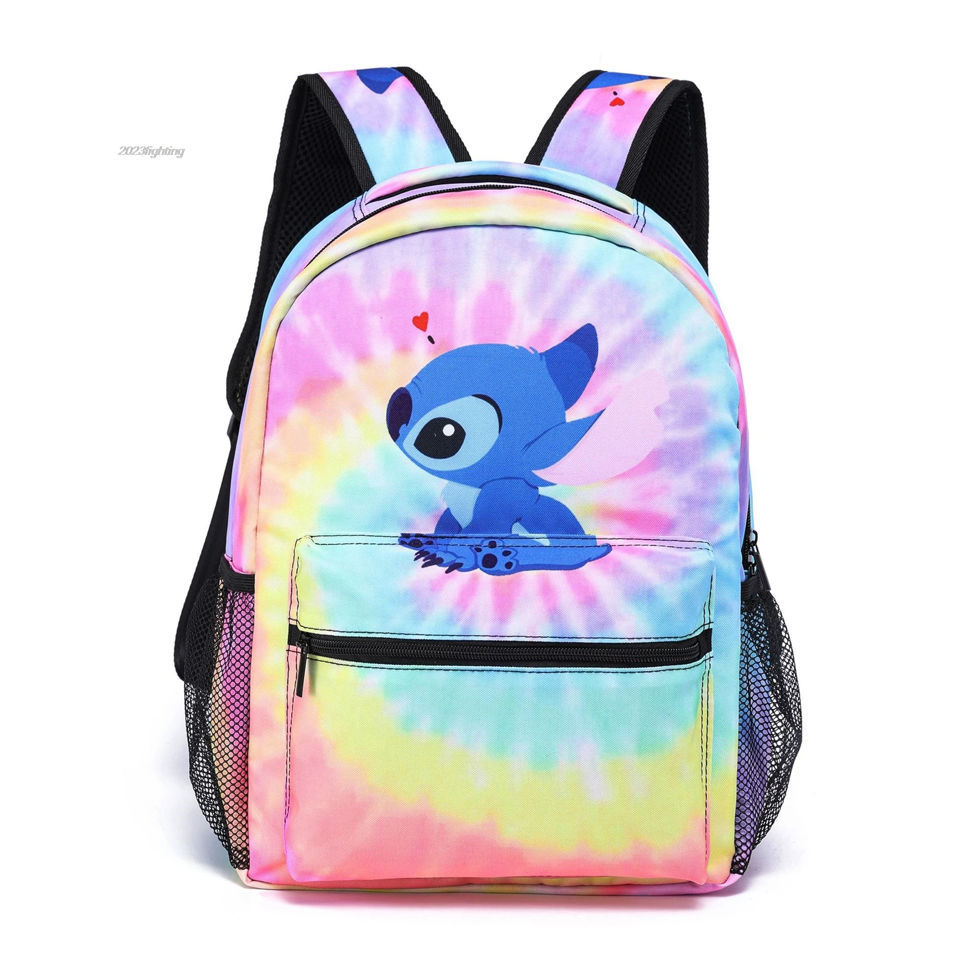 Lilo & Stitch Print Backpacks Nylon Lovely School Rucksack Teenager Girls Travel Mochila Shoulder Bags Students