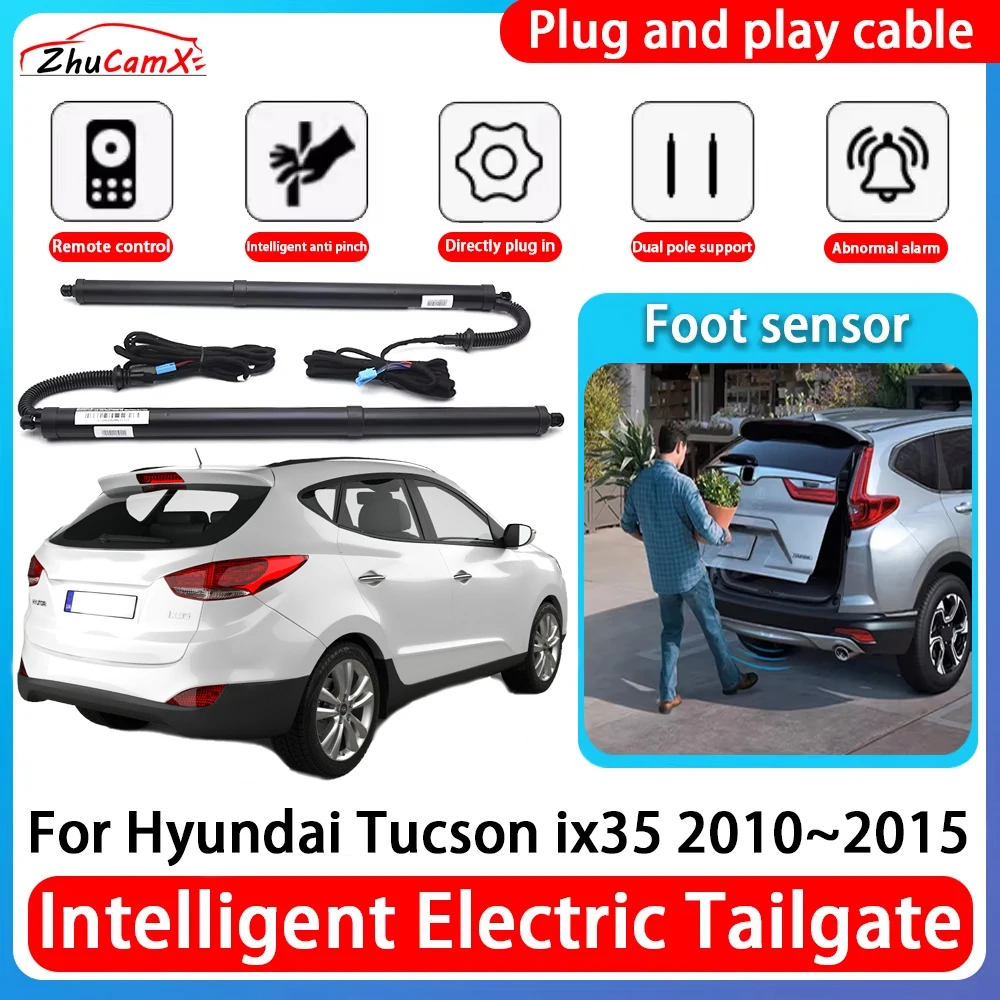 

ZhuCamX Car Power Trunk Electric Suction Tailgate Intelligent Tail Gate Lift Strut For Hyundai Tucson ix35 2010~2015