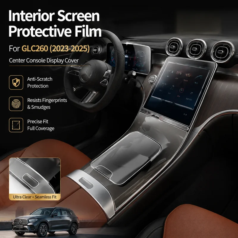 

Interior Screen Protective Film for Mercedes-Benz GLC260 (2023-2025) - 300L Center Console Display Cover, Anti-Scratch