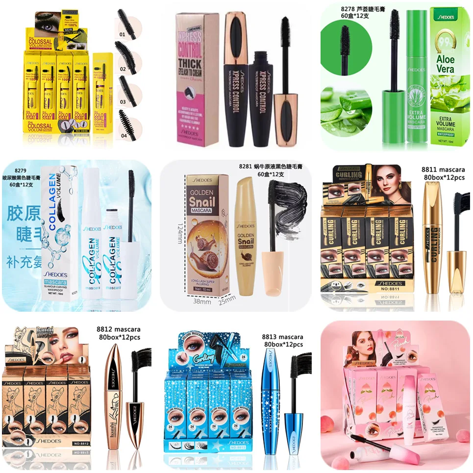 【12PCS Mascara Wholesale】4D Silk Fiber Lash Mascara Lengthening Thick Volume Long Lasting Smudge-Proof All Day Full Long