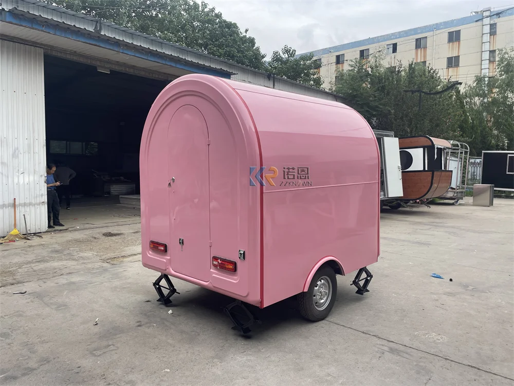 Rimorchio per caffè per hot dog, snack da strada, chiosco per gelato, attrezzature da cucina mobili, rimorchio per camion fast food