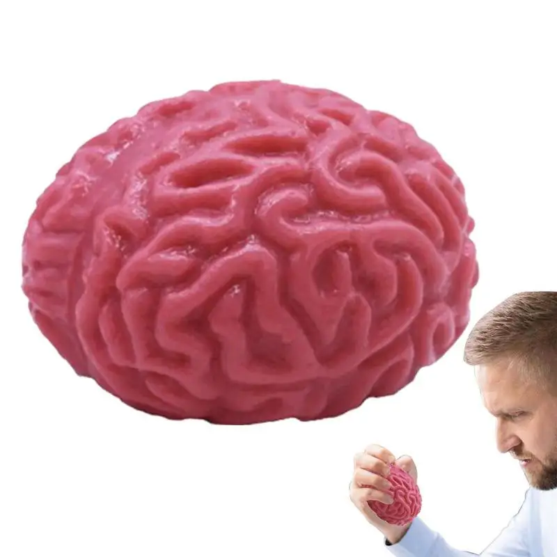 

TPR Soft Glue Scary Brain Halloween Stress Relief Ball Funny Creative Prank Stress Relief Ball Toy Halloween Party Squeeze Toy