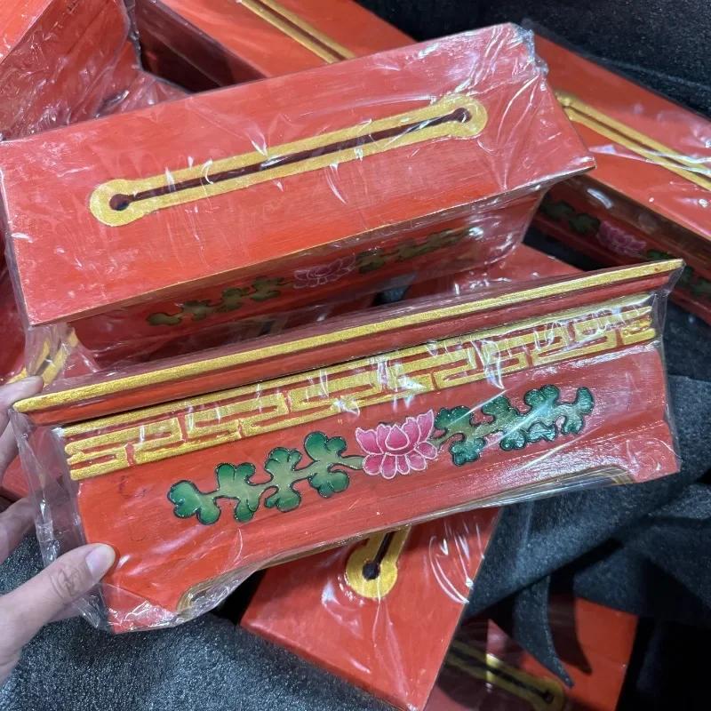 

Nepal Tibet Hand-painted Wood Incense Burner/Vintage Drawer Storage Design Built-in Fire Protection Layer Temple/home Decor