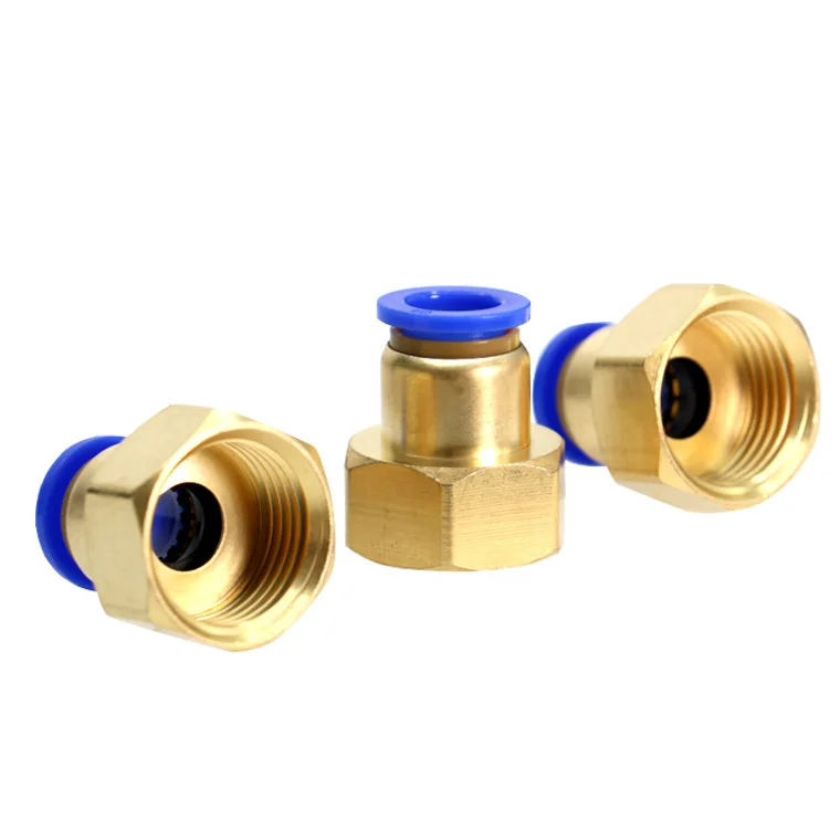 PCF8-02 Pneumatic Quick Connect Fitting, PCF10-1/2 Flange Nut Female Thread, PCF16-04mm Hose Connector for Air Tools