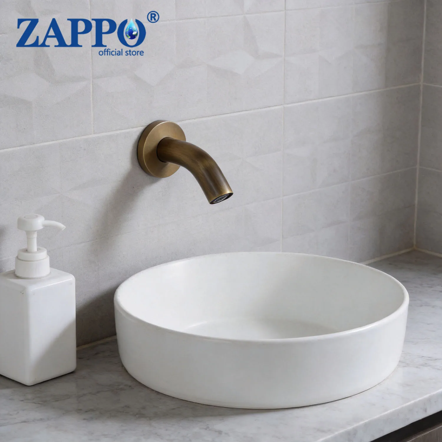 ZAPPO 90cm Sensor Faucets Bathroom Faucet Wall Mounted  Automatic Hands Free Touch Sensor Faucet Mixer Bathroom Sink Tap Mixers