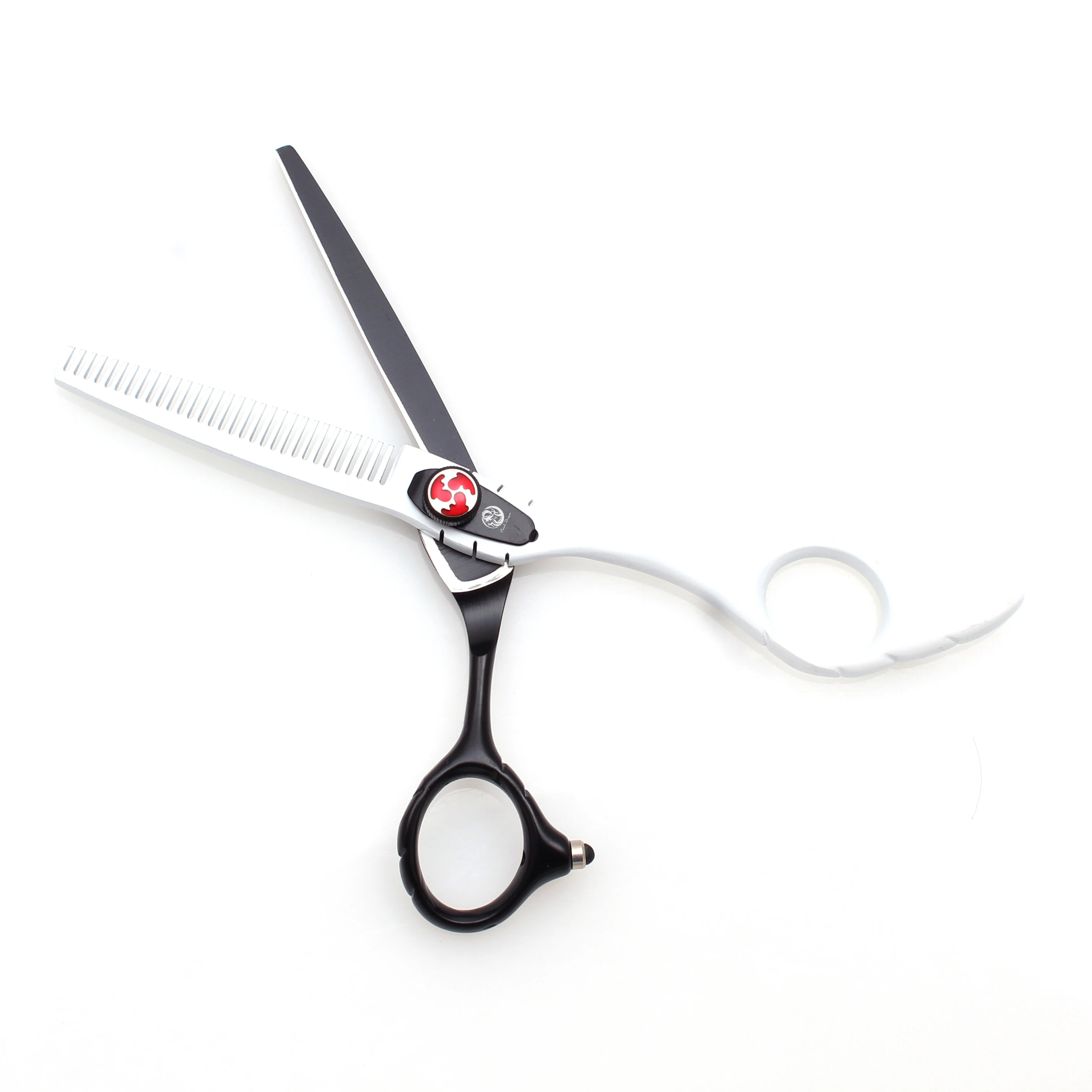Professionelle Haarschere 6 Zoll Japan Edelstahl Haarschere Schwarz Haarschneideschere Rot Effilierschere Friseursalon Z1019 – Detail 8