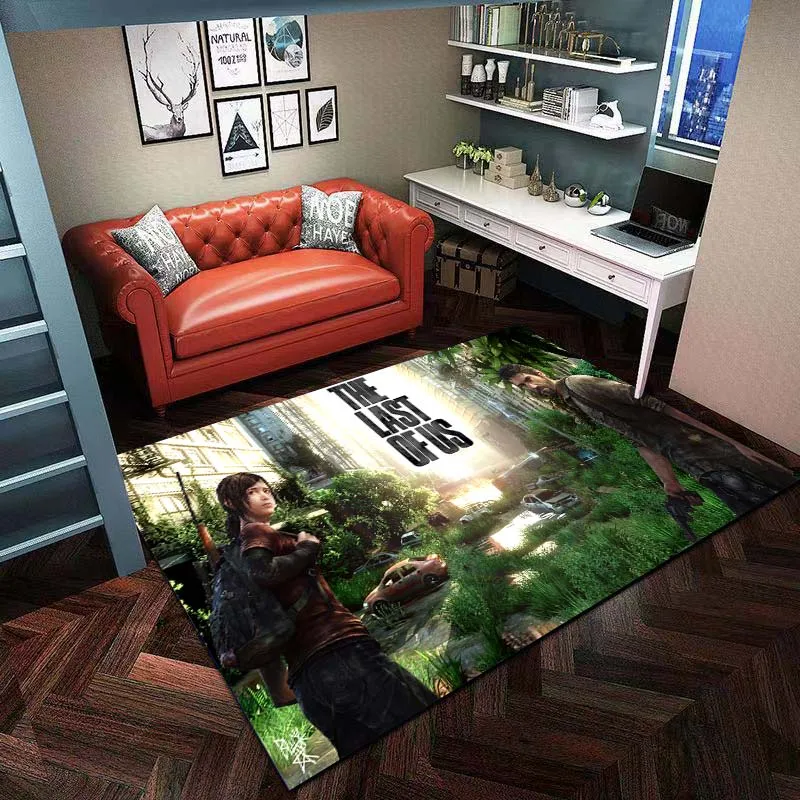 15 Sizes L-Last of Us Pattern Rug Carpet for Living Room Bathroom Mat Creative Doormat Carpet for Bedroom Home Decor Gamer Room