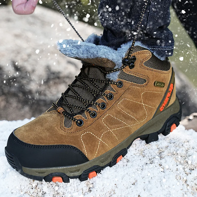 Outdoor Waterproof Hiking Boots Men Women Winter Shoes Walking Climbing Hiking Shoes Mountain Sport Boots Hunting Mens Sneakers