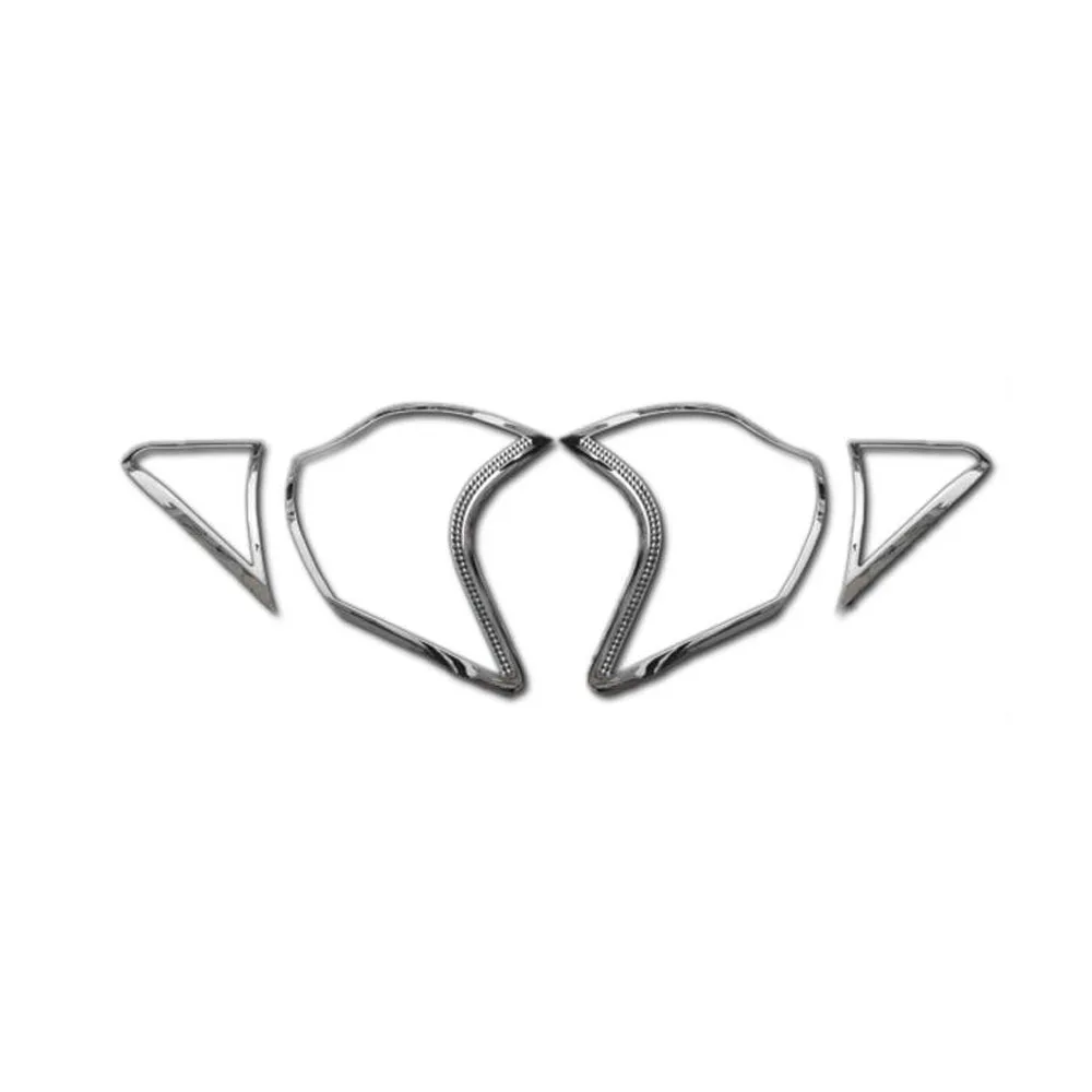 For Peugeot 3008 2013 2014 2015 2016 2017 Car Rear Tail Back Light Lamp Detector Frame Stick Style ABS Chrome Cover Trim