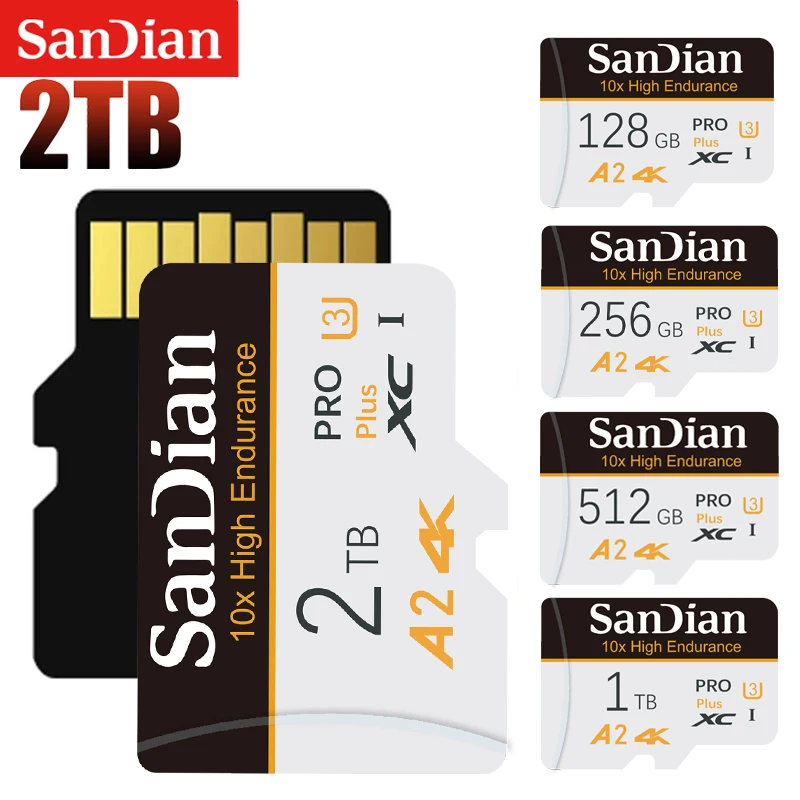 Original 2TB SD Memory Card High Speed Micro TF SD Card 512GB SD Card V60 U3 TF Card 128GB For Camera Phone Ps4 Ps5 Game