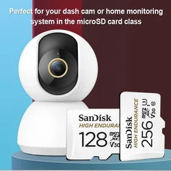 SanDisk Memory Card High Endurance Micro SD Card V30 U3 4K 32GB 64GB 128GB 256GB TF Cards for Dash Cam Home Video Monitoring