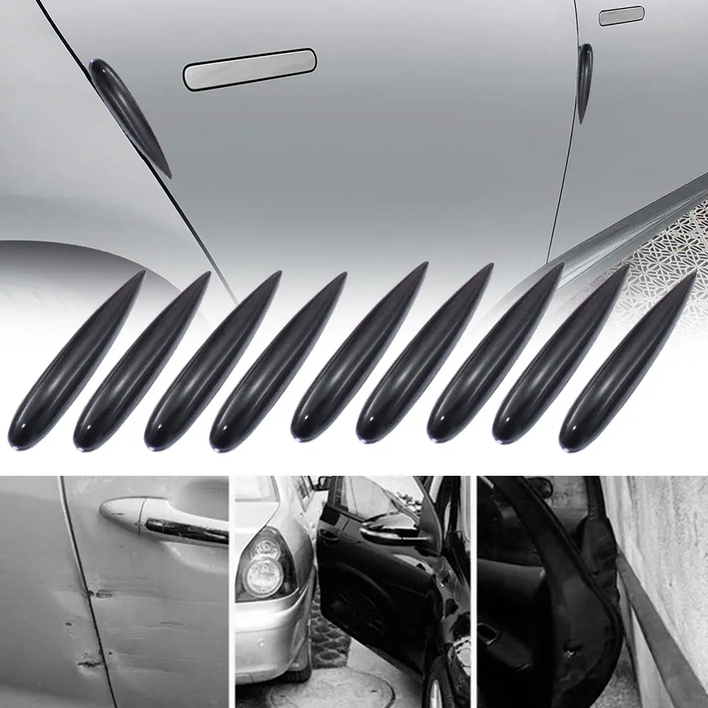 12Pcs Car Door Edge Guard Car Styling Mouldings Strip Car Bumper Protector Anti-Scratch Strip Corner Door Protector Moldings