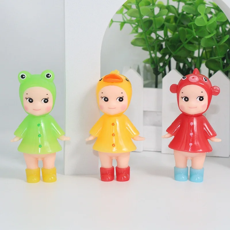 2025 nova moda jogar caixa cega anjo capa de chuva anjo figura anime artesanal decoração do carro escritório presente do feriado