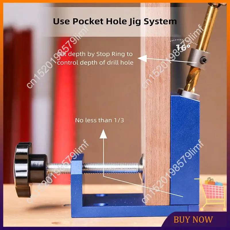 MSOR-Adjustable Pocket Hole Jig Diagonal Hole Woodworking Furniture Connecting Woodworking Tool Diagonal Hole Locator