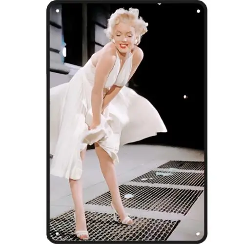 Vintage Pinup Metal Sign, 7 Year Itch Motion Picture 12x8 Inch