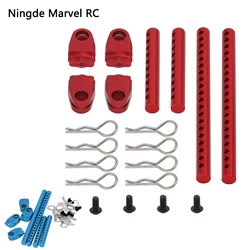 1 Set Metal Body Pillar Bracket Car Shell with R Clip Fixing Pillar Assembly Parts Model for RC Tamiya TT02 TT-02 Upgrade Parts