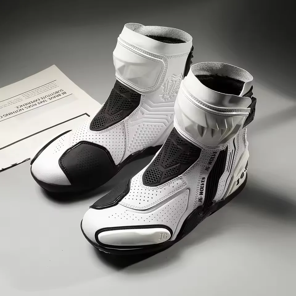 JG WOLVES All‑Season Motorcycle Riding Boots Non‑Slip Breathable Commuter Off‑Road Rally Touring Motorbike Protective Shoes