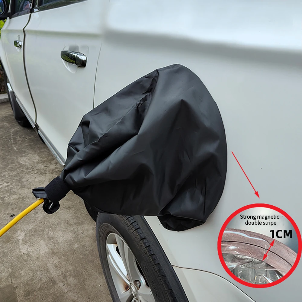 Electric Vehicle Charging Cover Waterproof New Energy Vehicle Charging Port Protective Cover Outdoor Charger Rain Cover for Car