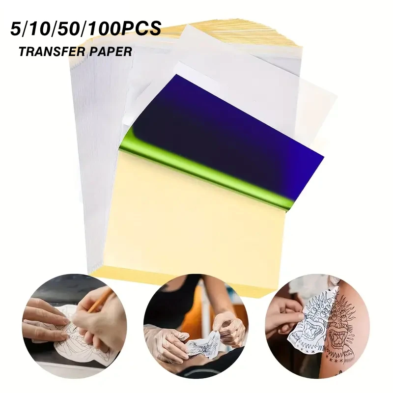 

5/10/50/100PCS Tattoo Transfer Paper 4 Layers Thermal Stencil Paper A4 Size Tattoo Tracing Paper for Tattoo Transfer Printer