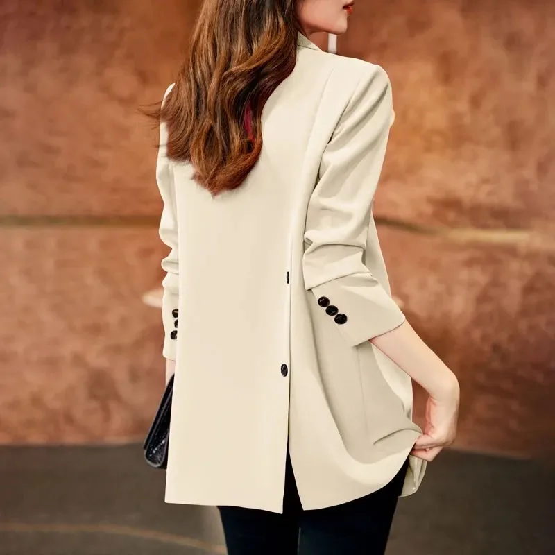 Frauen Neue Anzug Jacke frauen Frühling Und Herbst Chic Design Temperament Mode Lose Büro Professionelle Kleine Anzug Taste Co