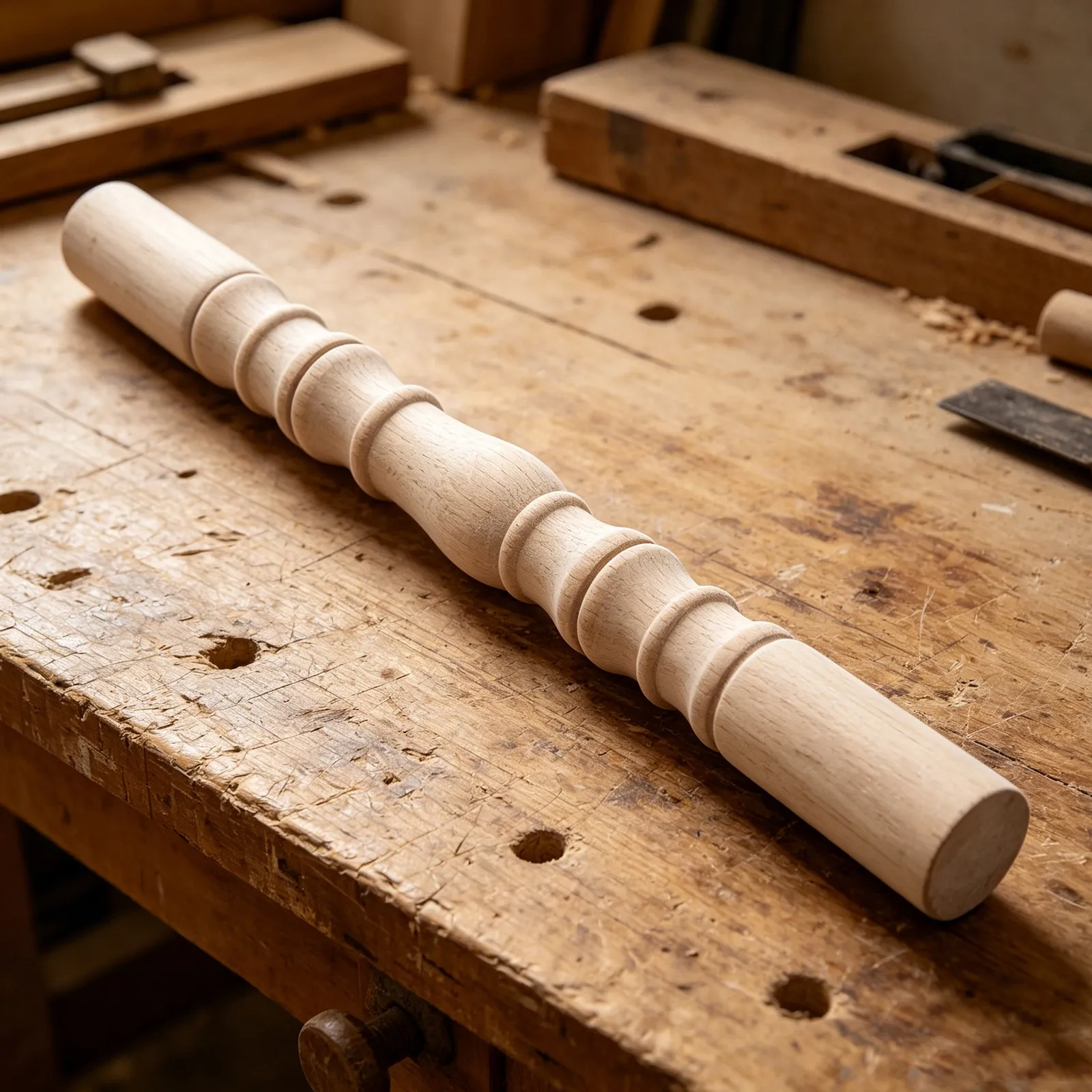 Unfinished Wooden Stair Balusters Handcarved Wood Spindles Decorative Pillars for Interior Railing Hardwood DIY Furniture
