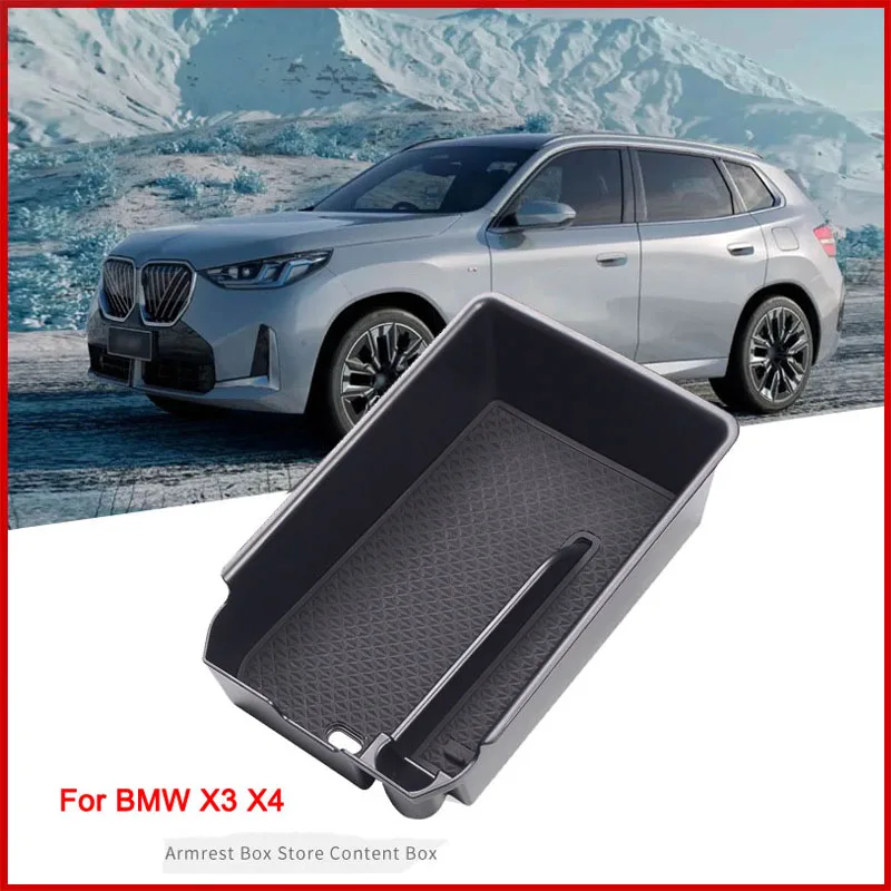 

For BMW X3 X4 2018 2019 2020 2021 2022 2023 Car Armrest Storage Box Center Console Container Organizer Tray Interior Accessorie