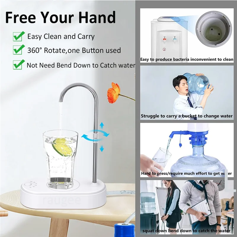 مضخة مياه متعددة الوظائف لسطح المكتب موزع مياه كهربائي من النوع C شحن مضخة مياه أوتوماتيكية محمولة لسطح المكتب #2
