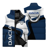 Autumn and Winter Harajuku Fashion Vest DACIA Logo 3d Own Print Sleeveless Vest Coldproof Warm New Oversized Men's Vests S-6XL
