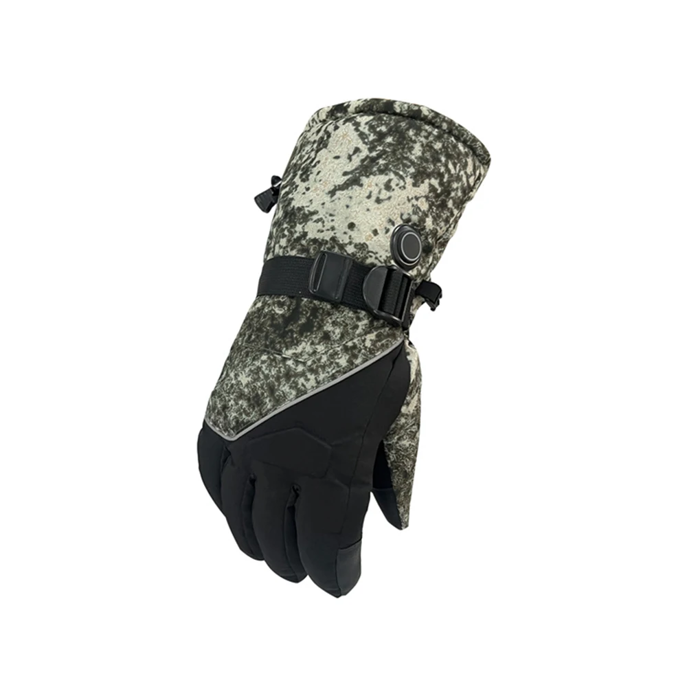 防風電気加熱サーマルグローブ、タッチスクリーン加熱、屋外自転車、スキー、自転車、暖かい、冬