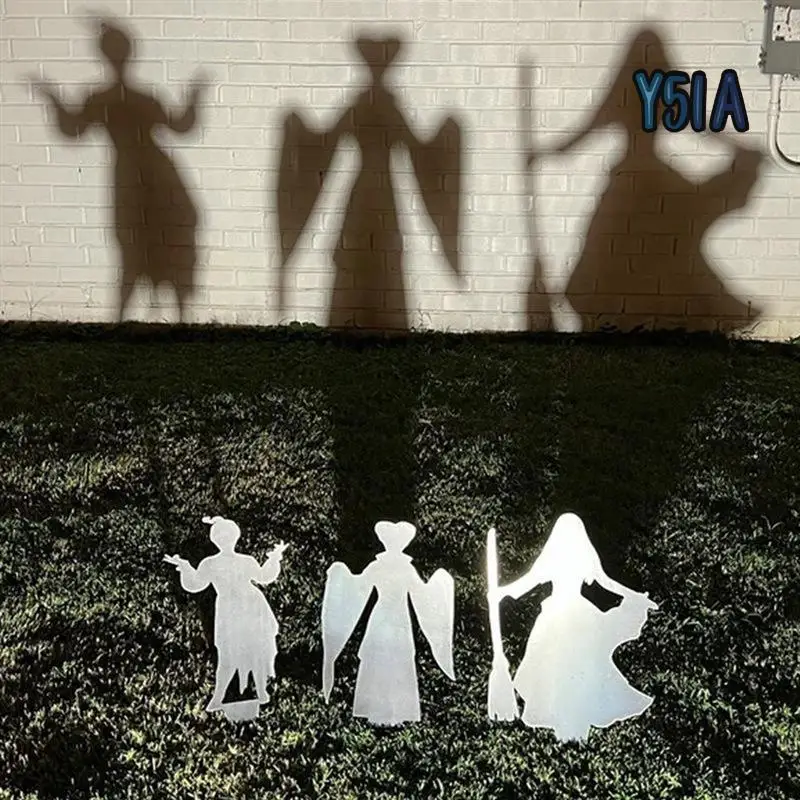 

Y51A-Halloween Shadow Projector, Garden Projection Ground Ornaments, Halloween Metal Decoration